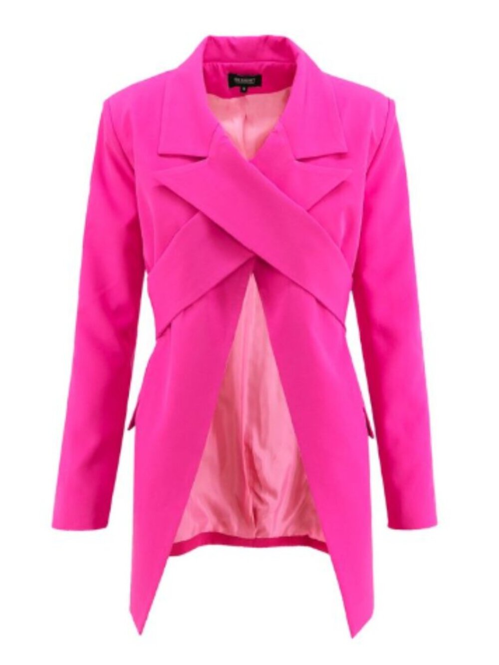 Wolf & Badger / Bluzat Deconstructed Blazer with Lapels - Neon Pink (Size: L)